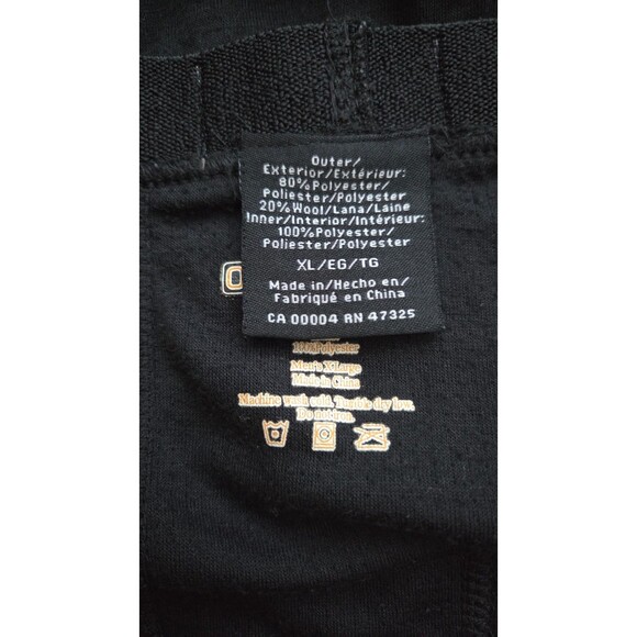 Omni-Wool Base Layer Pants Men's Size XL Black Polyester Wool Blend - Picture 4 of 5